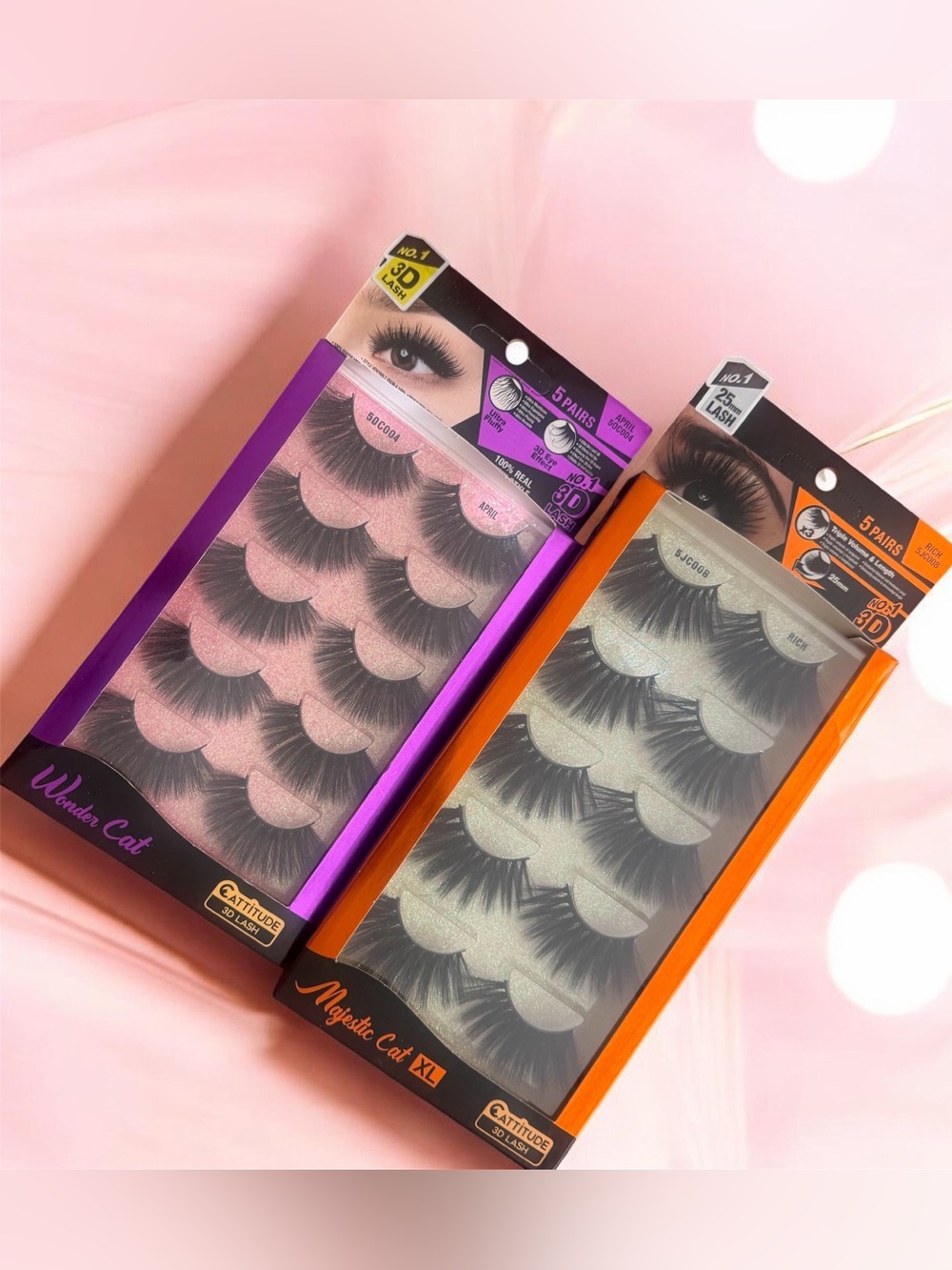 5-Pair False Eyelash Set - Black